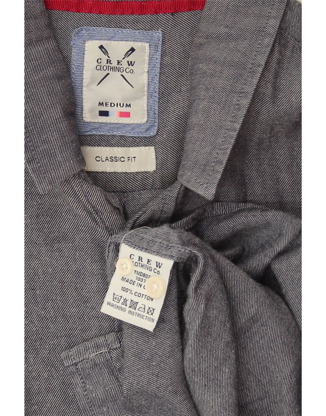 CREW CLOTHING Cămașă pentru bărbați Classic Fit Bumbac mediu albastru bleumarin