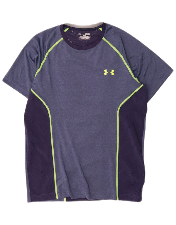 Tricou Under Armour pentru bărbați Heat Gear Top Mediu Bleumarin Colorblock