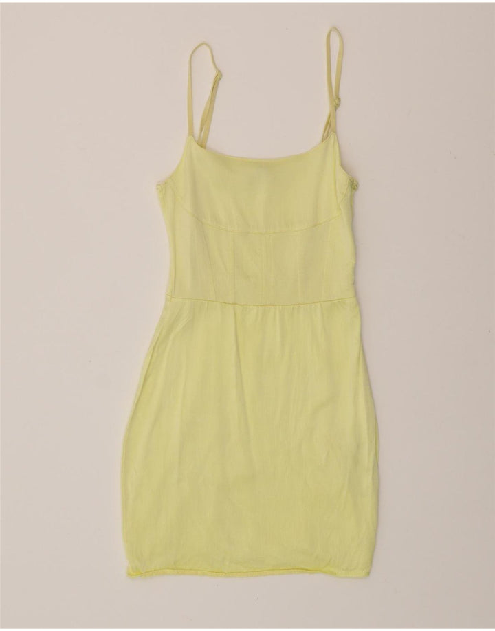 Rochie Slip Femei ZARA UK 8 Small Yellow Viscose