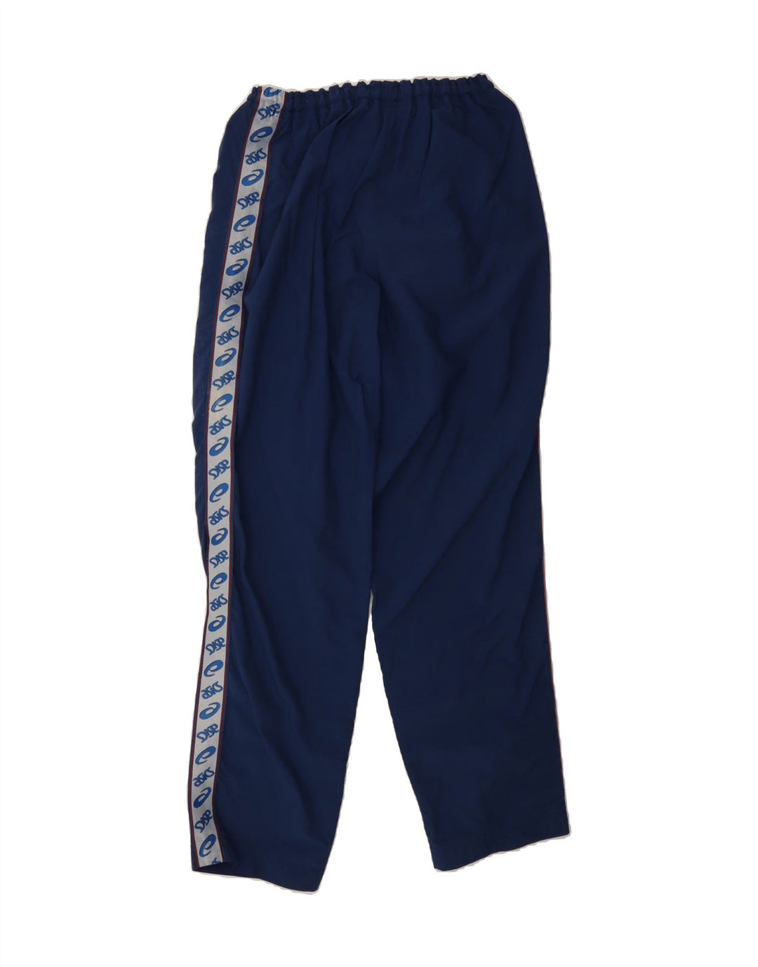 ASICS Mens Graphic Tracksuit Trousers Large Navy Blue Vintage Asics and Second-Hand Asics from Messina Hembry 