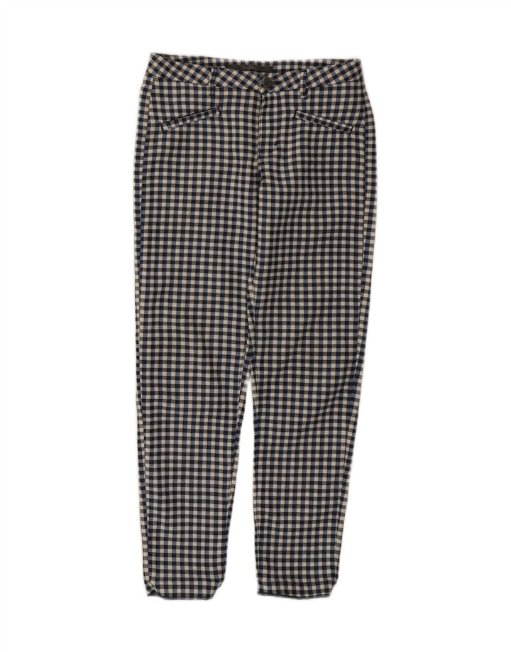 Pantaloni casual subțiri Guess pentru femei L24 L26 Vichy albastru bleumarin
