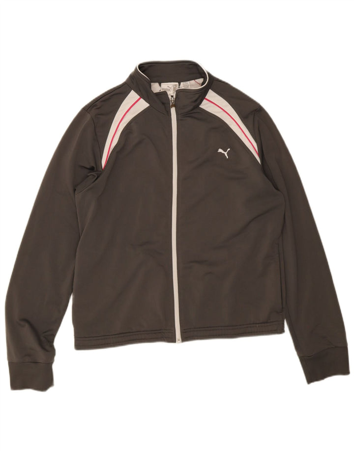 Jachetă de trening Puma pentru femei UK 14, mare, gri, poliester color bloc