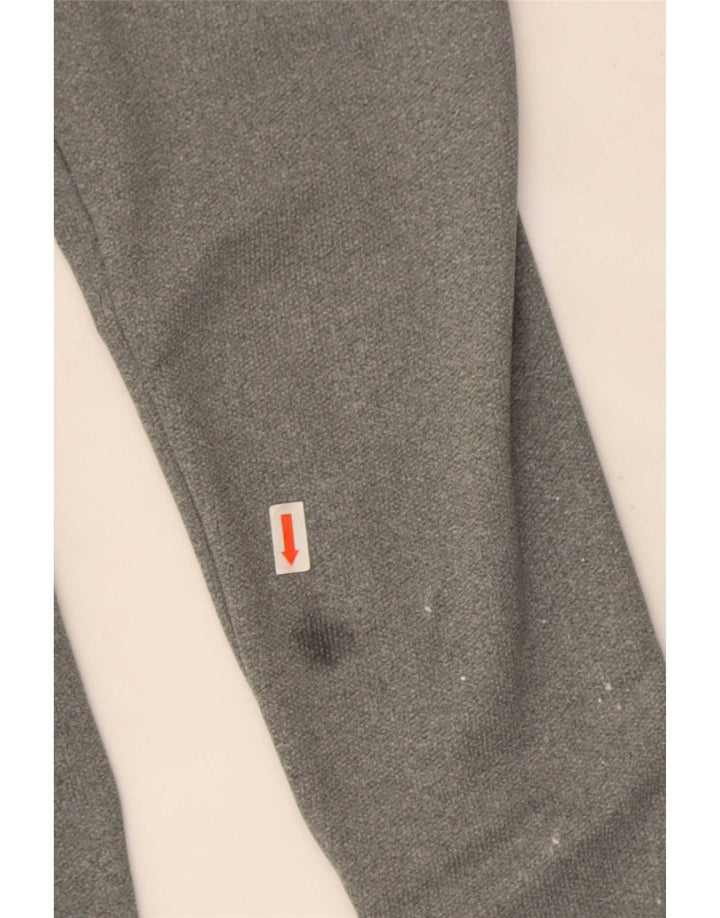 Top de trening pentru bărbați Dri Fit, cu fermoar și gât, din poliester mic, gri