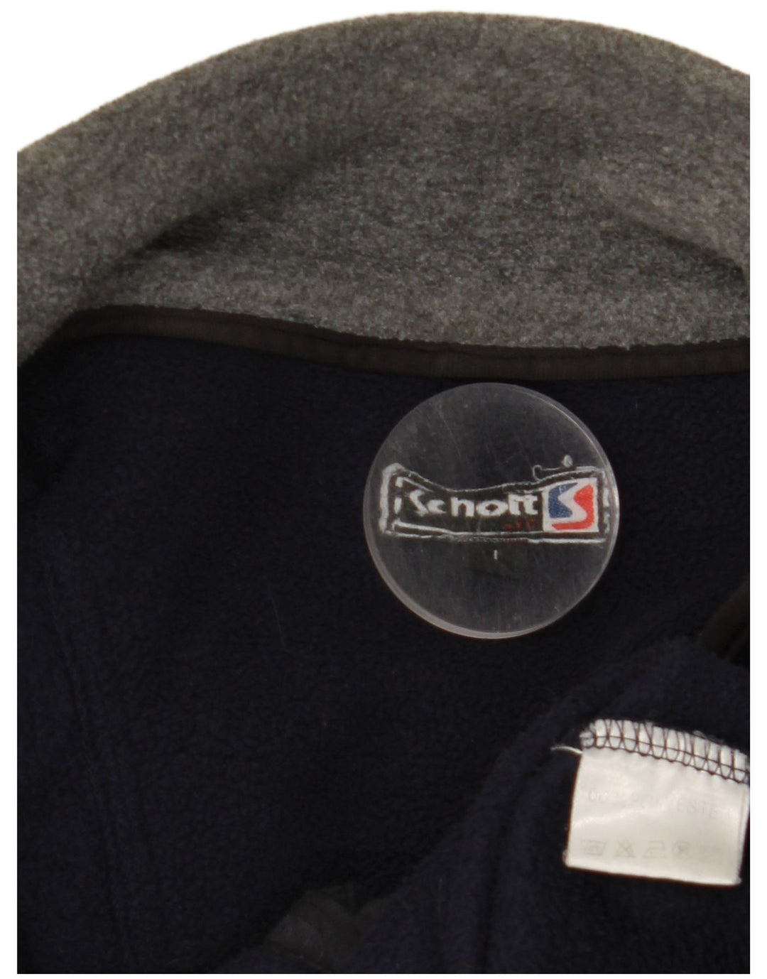 Jachetă fleece pentru bărbați SCHOTT UK 40, mare, albastru, poliester