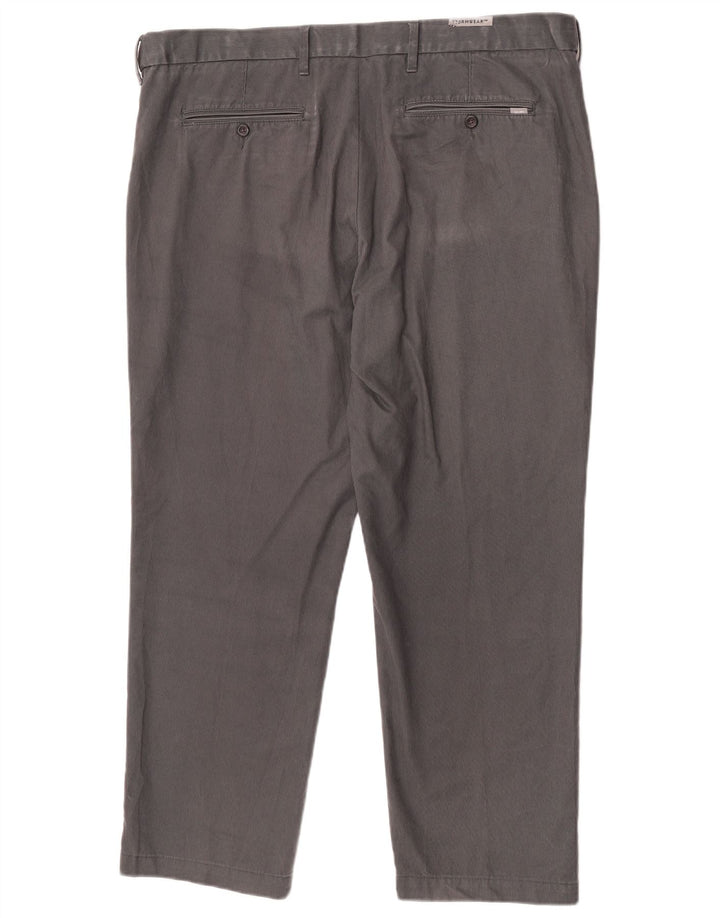 Pantaloni de costum pentru bărbați Marks & Spencer, cu tăiere obișnuită, L42 L29, gri cu dungi