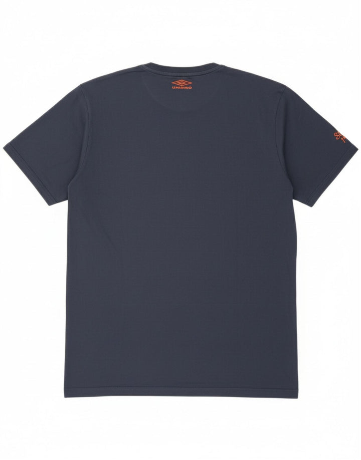 UMBRO Mens Graphic T-Shirt Top Large Navy Blue Cotton Vintage Umbro and Second-Hand Umbro from Messina Hembry 