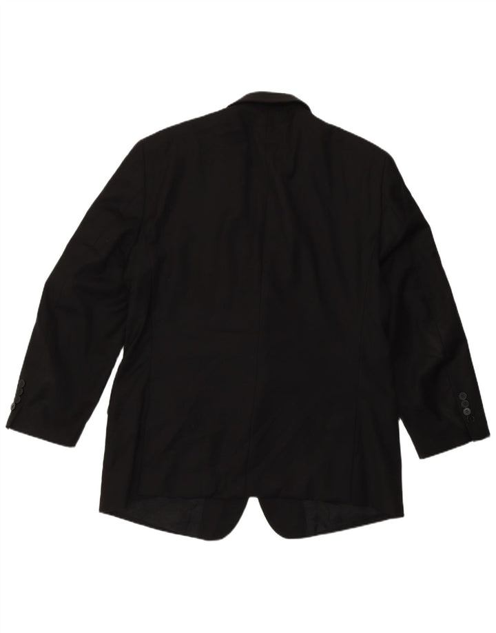 Jachetă pentru bărbați Calvin Klein, slim fit, cu 2 nasturi, UK 44 2XL, lână neagră