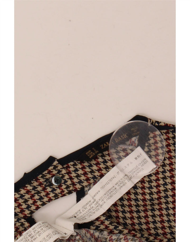 Bluză ZARA pentru femei cu mâneci 3/4, UK 10, picior de găină multicoloră mică