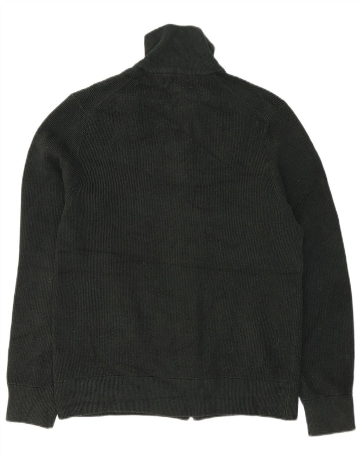 Pulover cardigan pentru bărbați Marks & Spencer, bumbac verde mediu