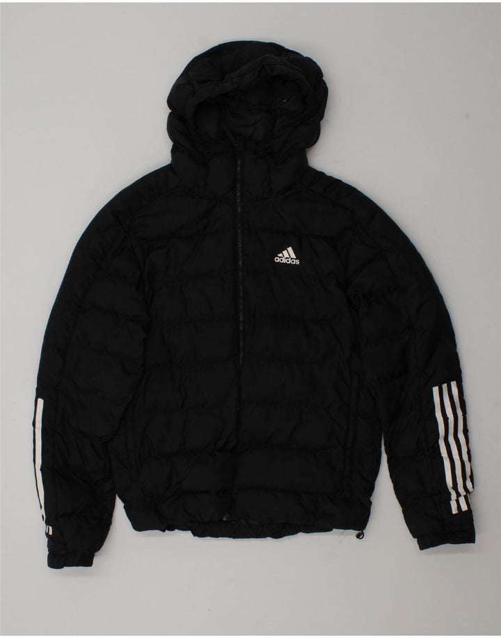 Jachetă căptușită cu glugă pentru bărbați Adidas UK 36 Poliester negru mic