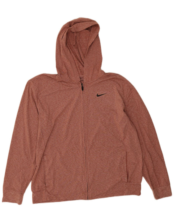 Pulover Nike pentru bărbați Dri Fit Standard, cu fermoar, poliester mare cu pături roșii
