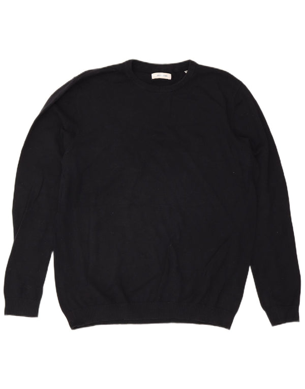 Pulover Jack & Jones pentru bărbați cu gât crew pulover XL bumbac bleumarin
