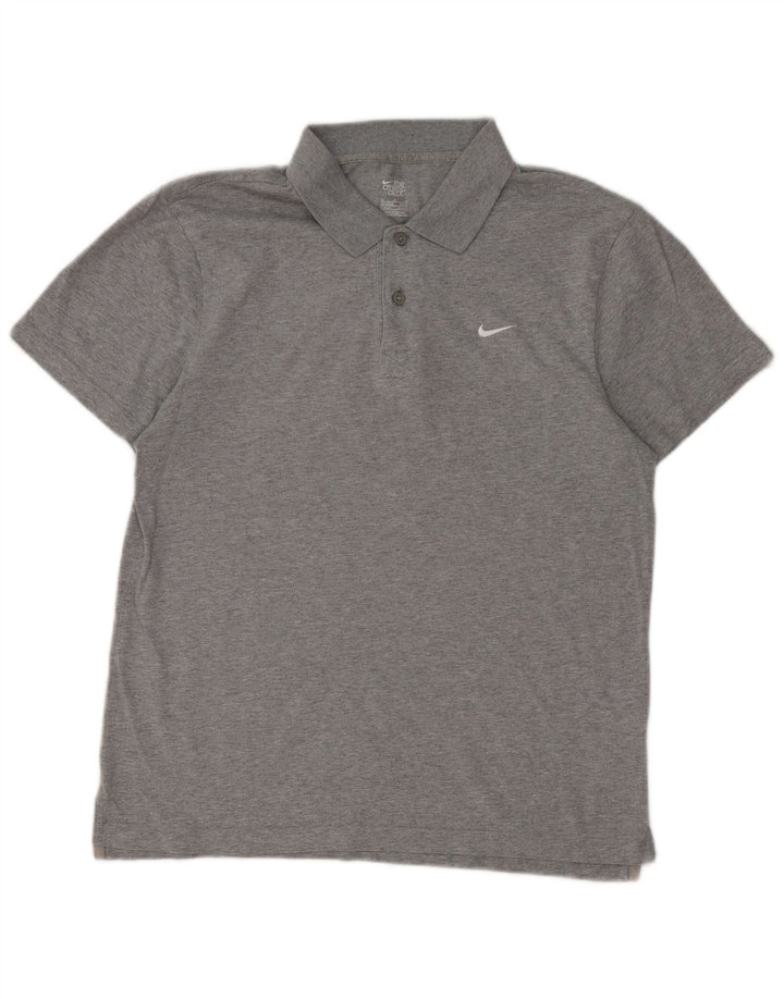 Tricou polo Nike pentru bărbați, bumbac gri mediu