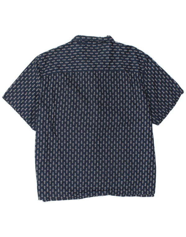 Cămașă Lee pentru bărbați, cu mânecă scurtă, cu croiala relaxată, 2XL, bumbac floral, albastru bleumarin