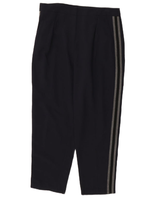 Topshop Pantaloni tăiați cu talie înaltă pentru femei UK 12 Medium L32 L23 Bleumarin