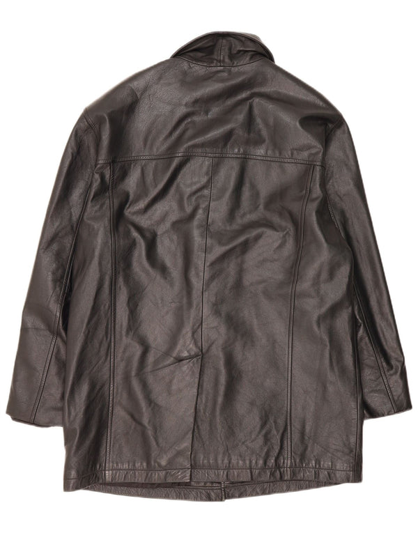 Palton din piele pentru bărbați Orfatti IT 52 XL din piele neagră