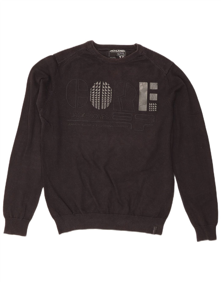 Pulover Jack & Jones pentru bărbați, cu formă regulată, cu decolteu, mediu, negru