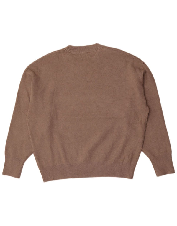 Pulover Massimo Dutti pentru bărbați cu decolteu rotund, mare, gri