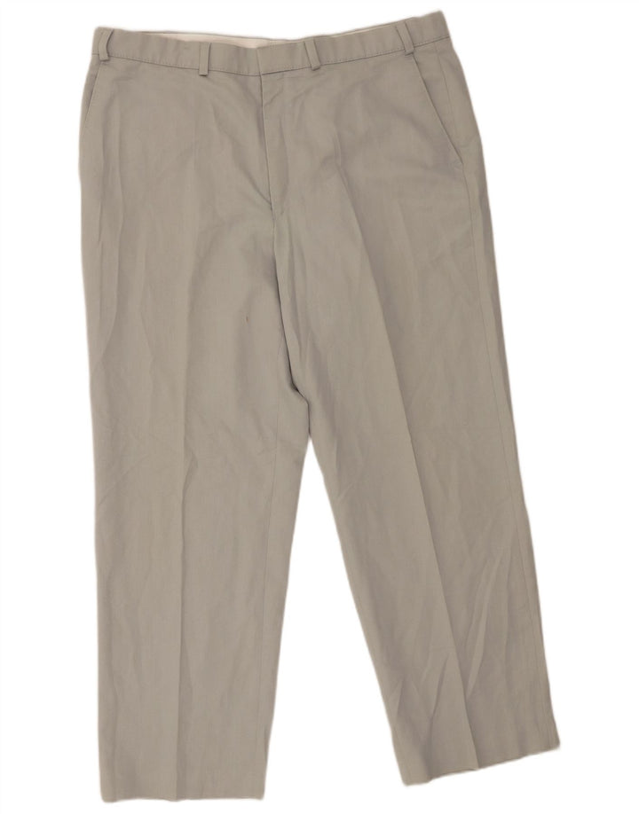 Pantaloni chino drepți pentru bărbați Marks & Spencer W38 L29 poliester gri