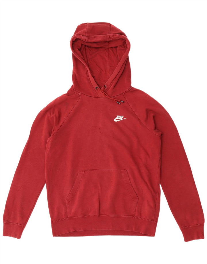 Pulover supradimensionat pentru femei Nike UK 10 Bumbac roșu mic