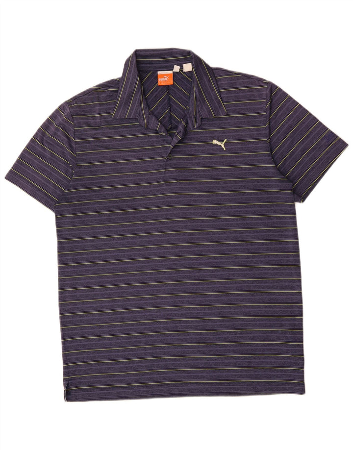 Cămașă polo PUMA pentru bărbați, cu dungi mari violet