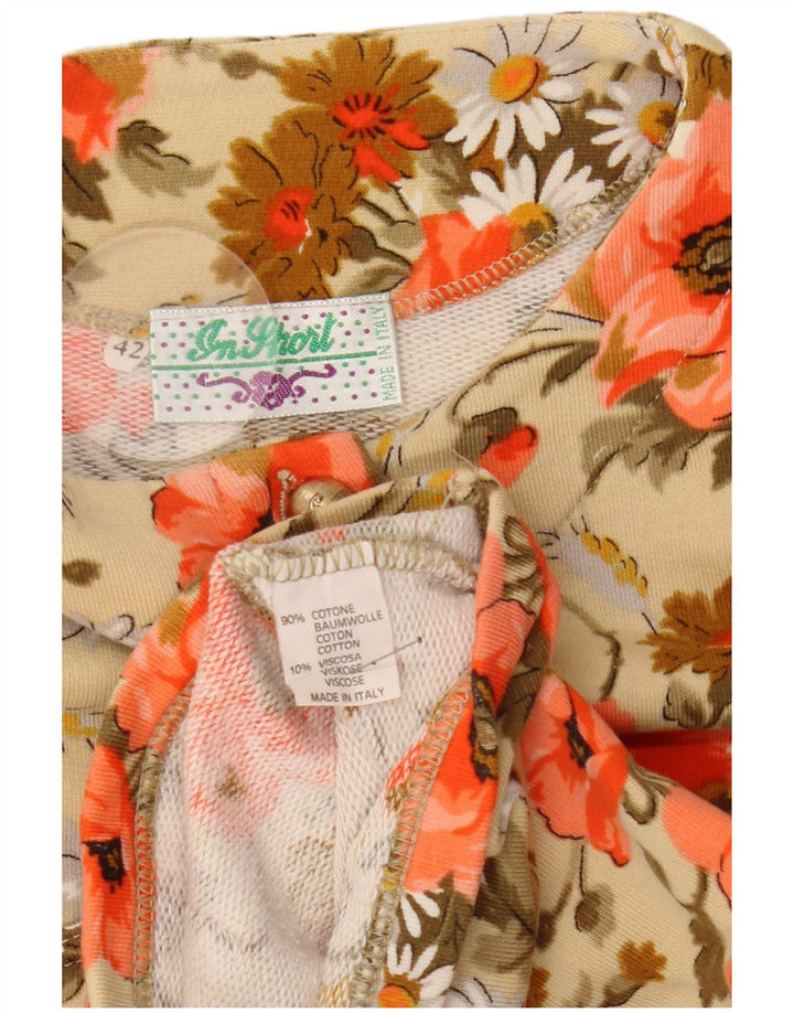 Jachetă vintage pentru femei IT 42 Bumbac Floral Multicolor Mediu