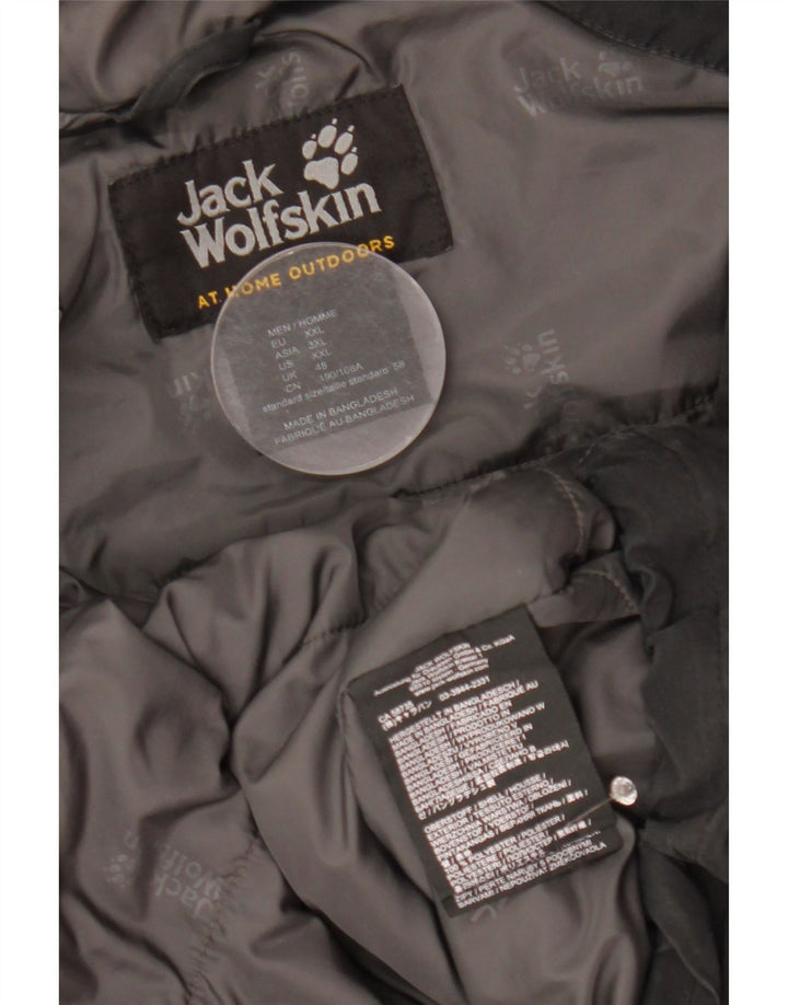 Jack Wolfskin Jachetă de vânt cu glugă pentru bărbați UK 48 2XL Poliester negru