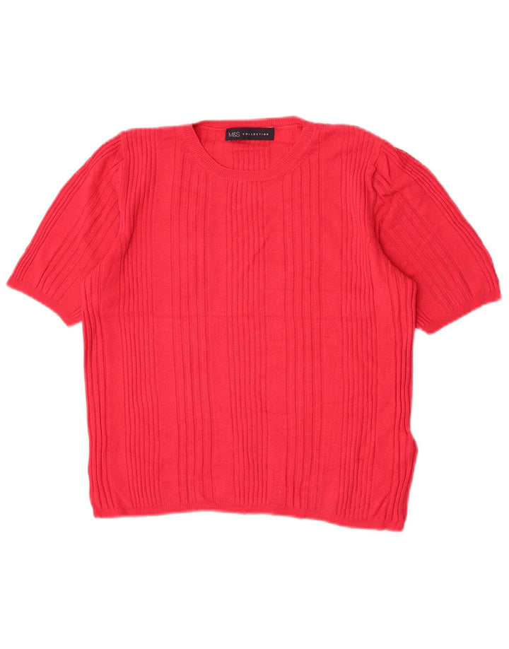 Pulover pentru femei Marks & Spencer Crop Crew Deck Pulover UK 14 Medium Pink