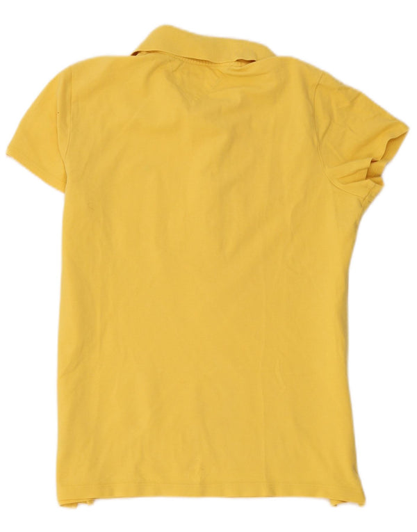 Tricou polo Tommy Hilfiger pentru femei UK 14 mare bumbac galben