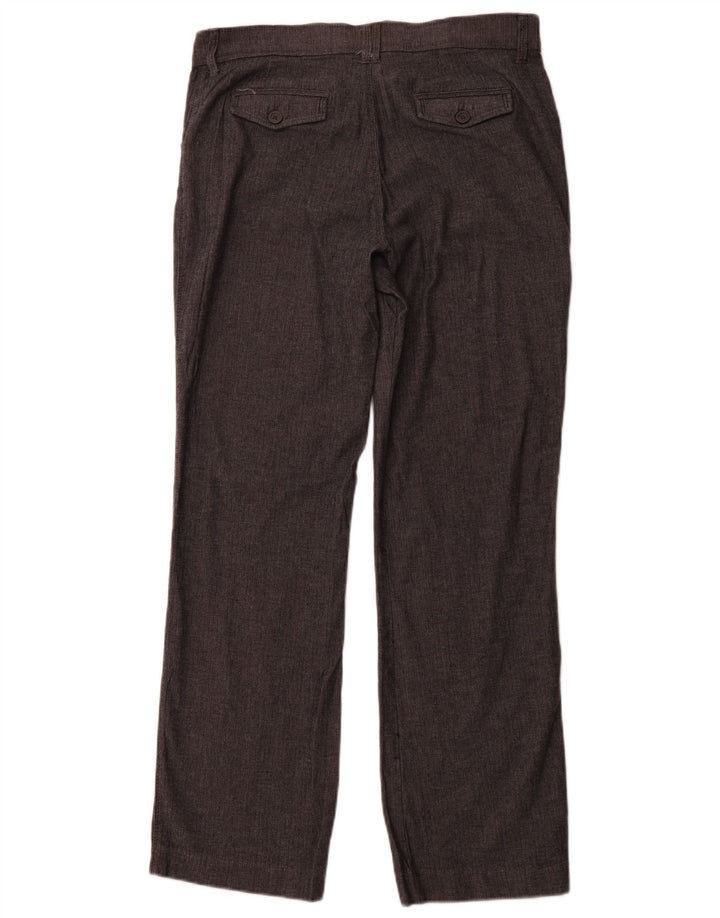 Pantaloni casual drepti LEE pentru femei US 12 Large W32 L31 Gri Herringbone