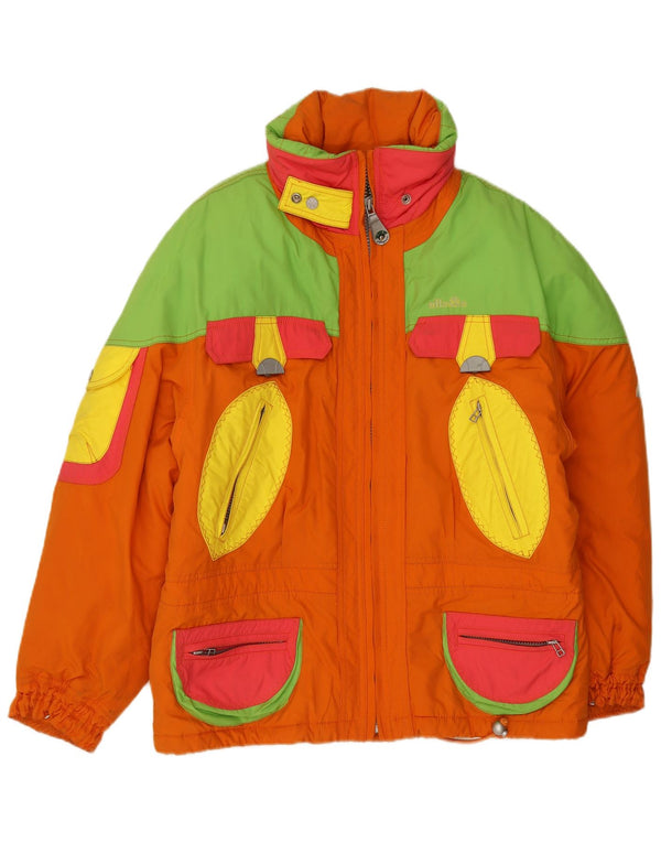 Jachetă de schi supradimensionată cu glugă pentru femei Ellesse IT 42 Medium Orange Colorblock
