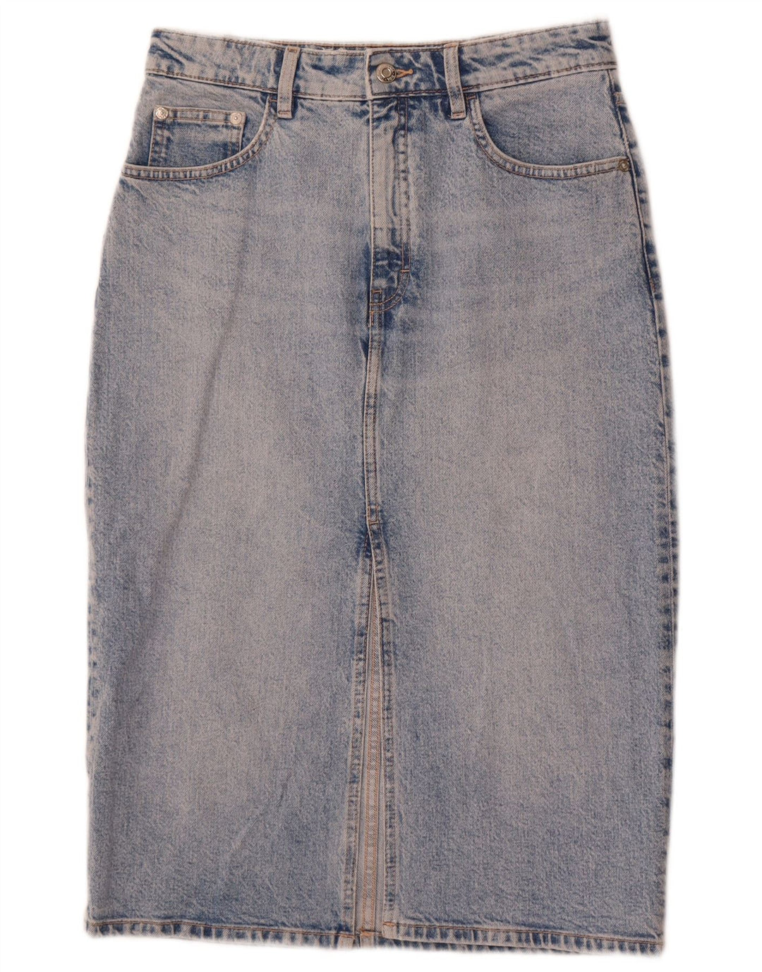 Fusta de blugi pentru femei Zara Medium W28 Bumbac Albastru
