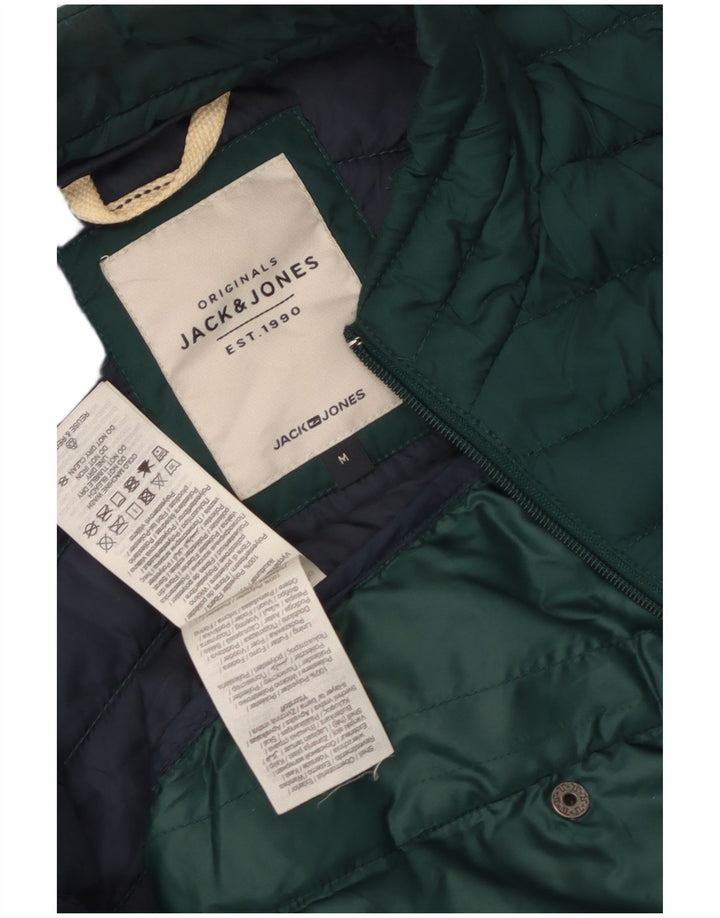 Jachetă căptușită pentru bărbați JACK & JONES UK 38 Poliester verde mediu