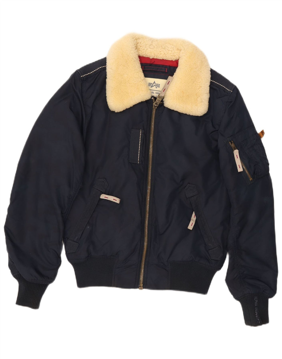 Jachetă bomber pentru bărbați Alpha Industries Marea Britanie 36 Nailon mic, albastru bleumarin
