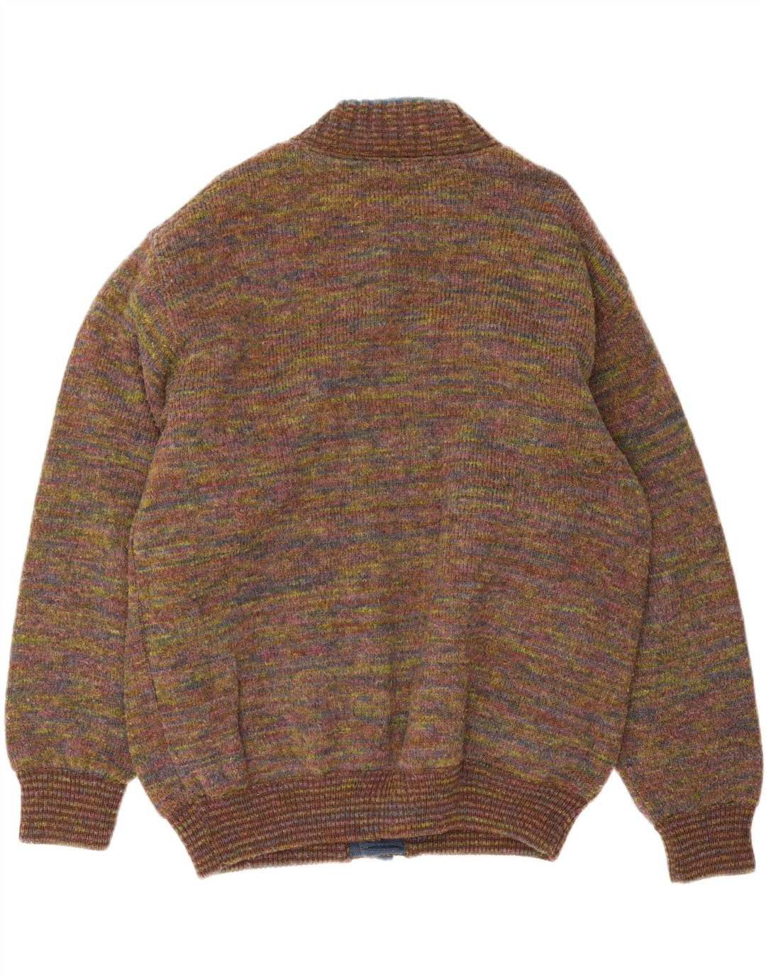Jachetă vintage pentru bărbați din tricot, UK 42 XL, lână cu pete multicolore