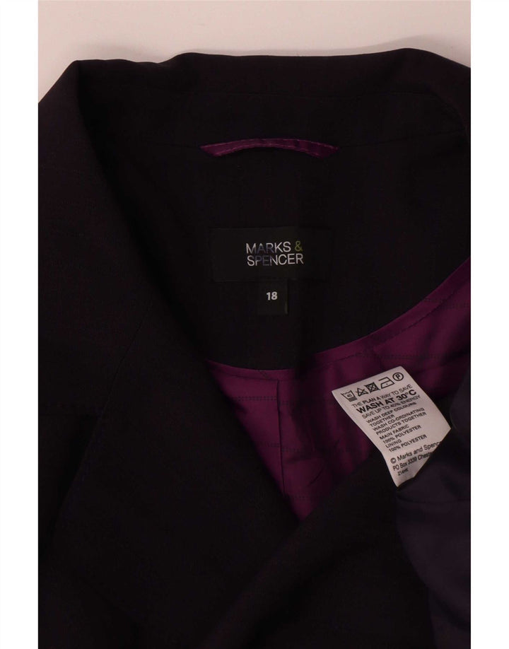 Jachetă pentru femei Marks & Spencer cu 3 nasturi, UK 18 XL, poliester violet
