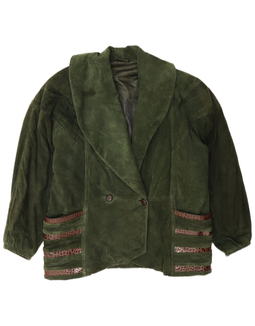 Pancaldi & B Jachetă de piele întoarsă pentru femei IT 42 Medium Khaki