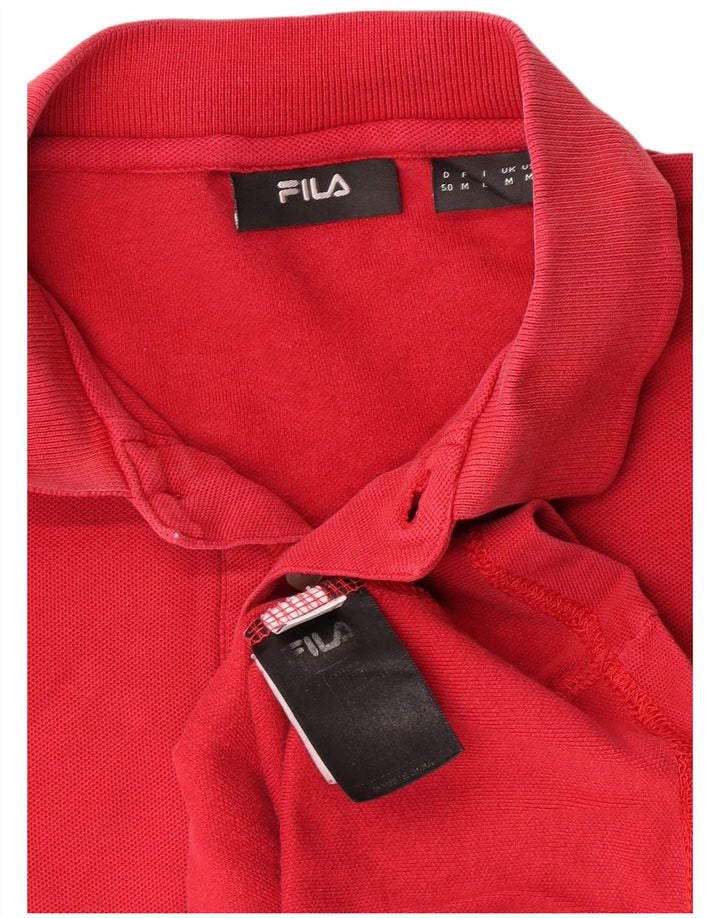 Tricou polo Fila pentru bărbați, bumbac roșu mediu