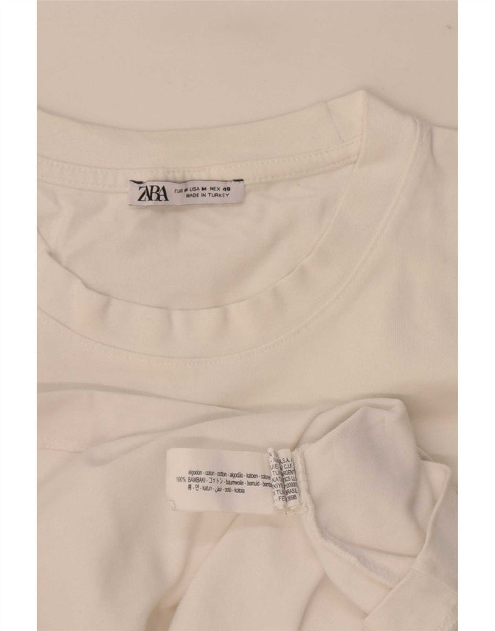 Tricou pentru bărbați Zara Top Medium Alb Bumbac