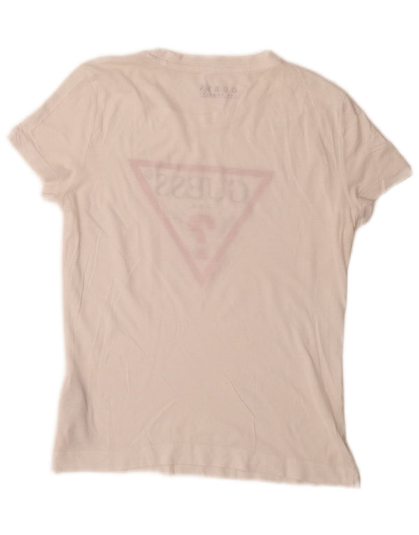 Tricou grafic Guess pentru femei Top UK 6 XS Bumbac alb