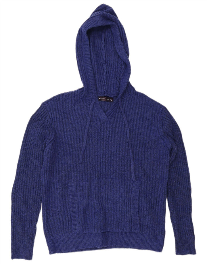 Pulover cu glugă pentru femei Marks & Spencer UK 14 Medium Bleumarin