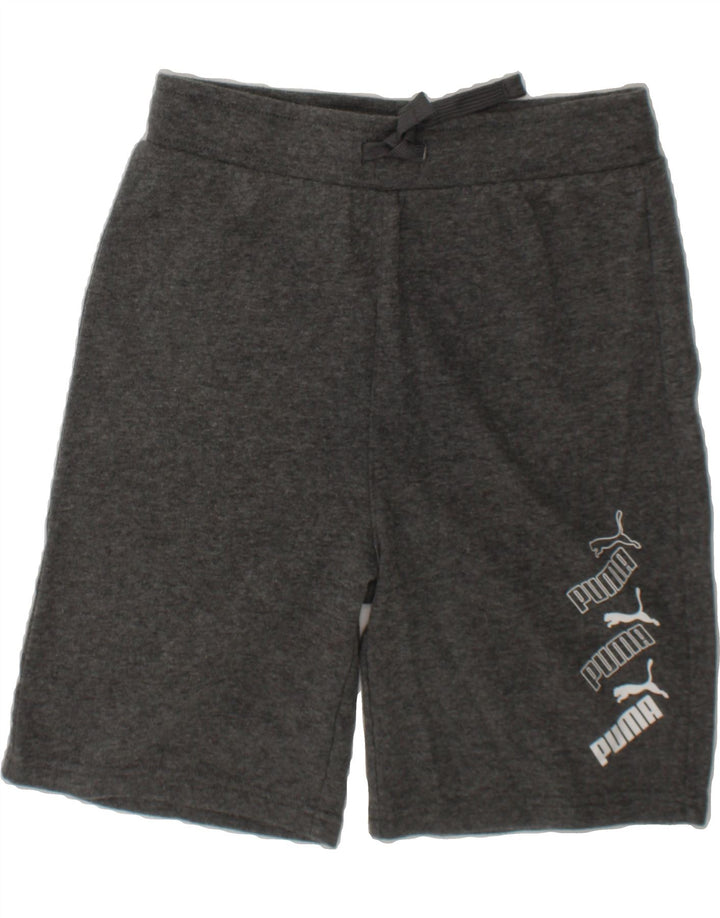 PUMA Boys Graphic Sport Shorts 10-11 Years Medium  Grey Cotton Vintage Puma and Second-Hand Puma from Messina Hembry 