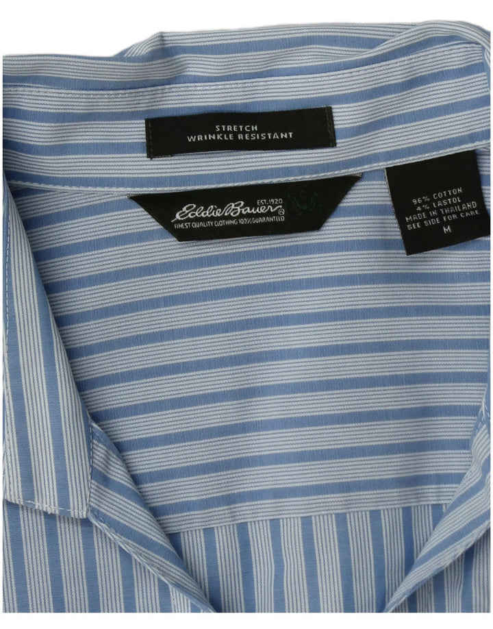 Cămașă cu mâneci 3/4 pentru femei EDDIE BAUER UK 14, bumbac cu dungi albastre medii