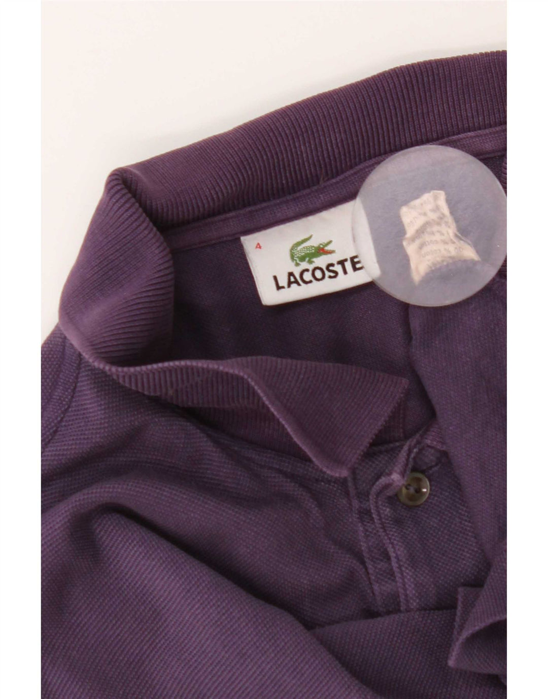 Tricou polo Lacoste pentru bărbați mărimea 4 bumbac violet mediu