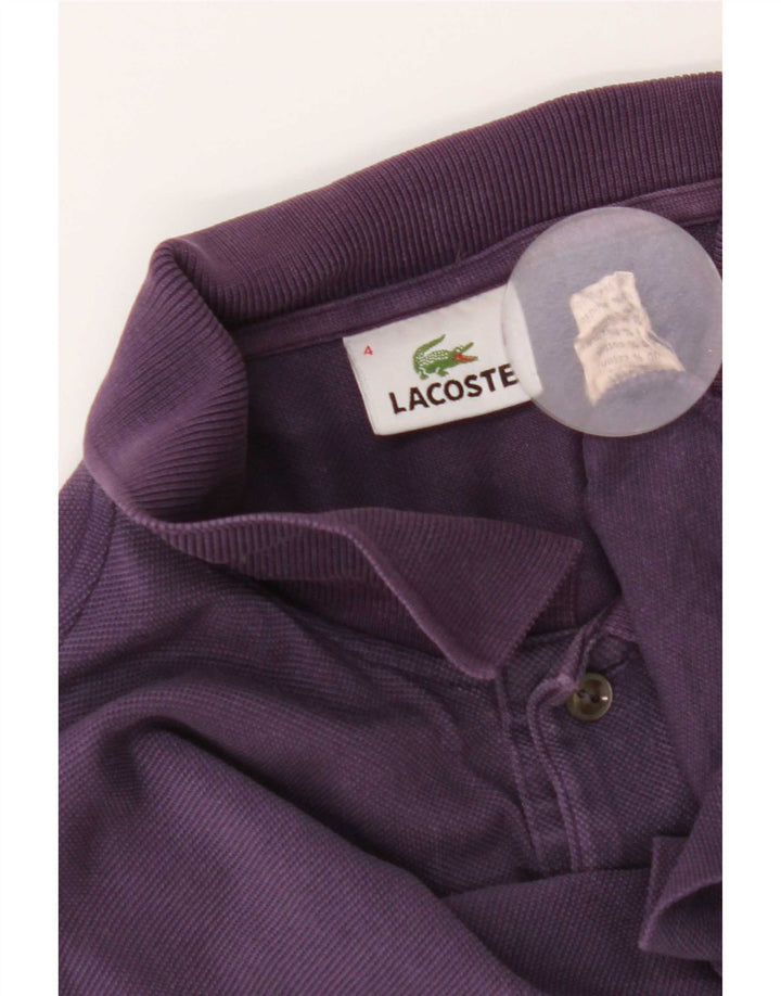 Tricou polo Lacoste pentru bărbați mărimea 4 bumbac violet mediu