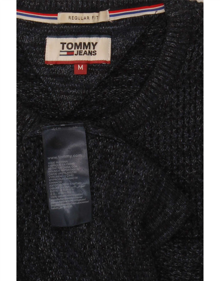 Pulover Tommy Hilfiger pentru bărbați, cu gât crew, mijlociu, albastru marin pete