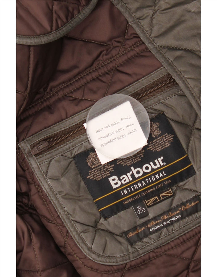 Jachetă matlasată Barbour pentru băieți 12-13 ani XL Kaki Poliamidă