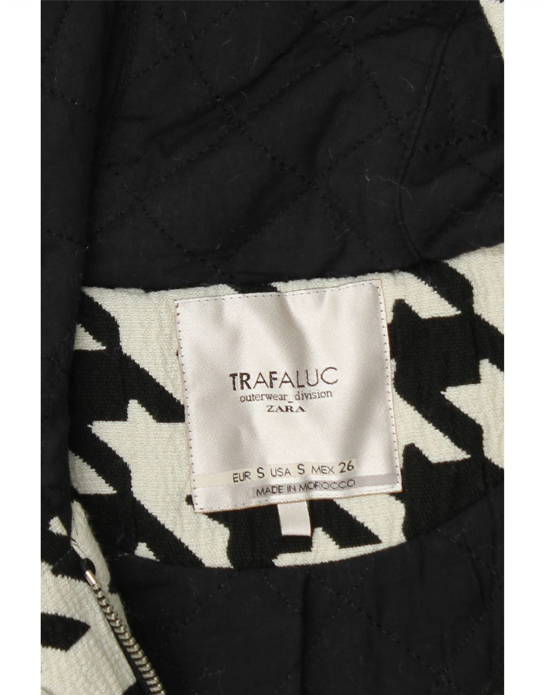 ZARA, haină supradimensionată pentru femei, UK 10, picior de găină albă