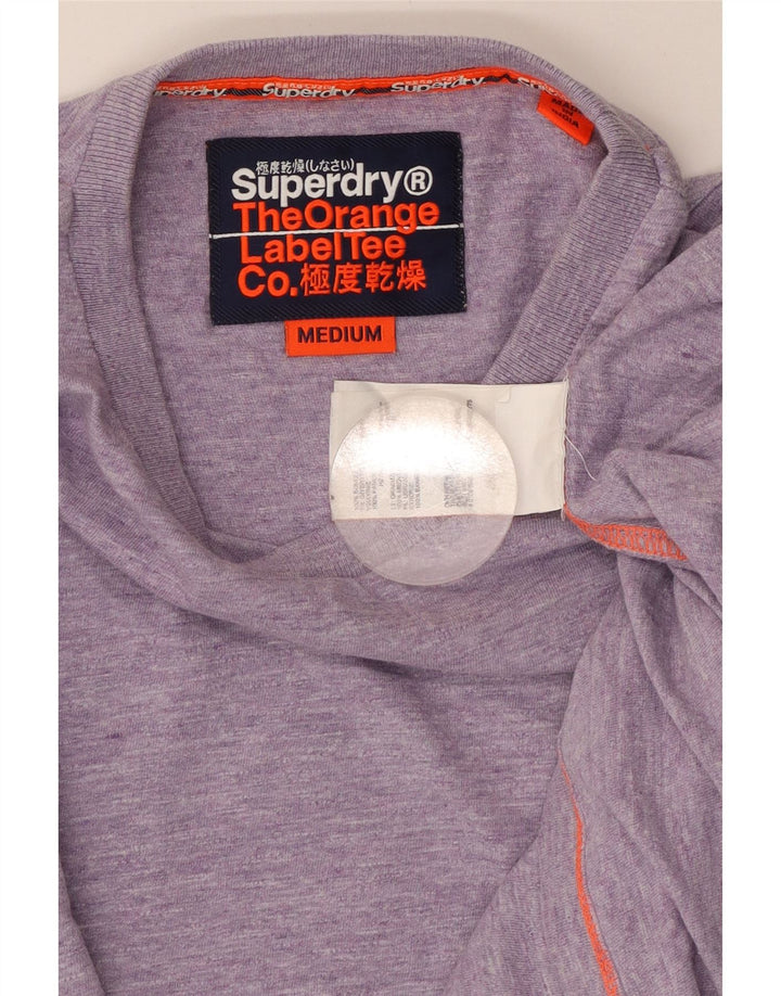 SUPERDRY Tricou pentru bărbați Top din bumbac violet mediu