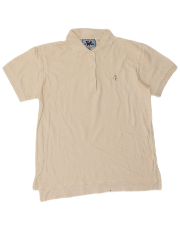 Tricou polo pentru femei Les Copains IT 44 Bumbac alb cadru mediu